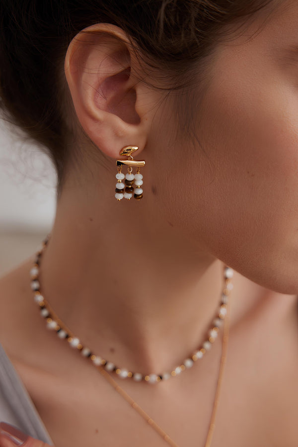 Sterling Silver Tiger's Eye Earrings