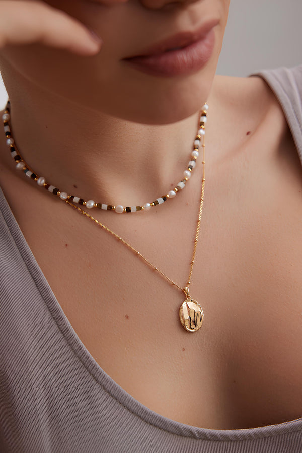Vintage Gold Tiger's Eye Necklace